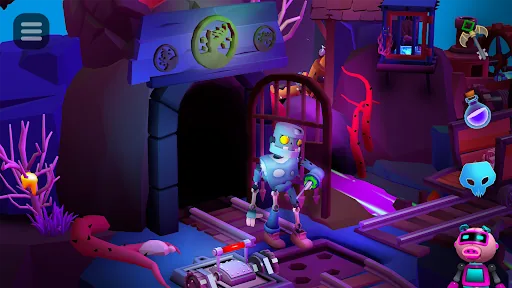 Tiny Robots: Portal Escape мод меню скриншот 3